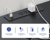 Pamray 71 Inch Large Computer Desk with Power Outlets,U Shaped Corner Desk for Home Office Work and Gaming White Pamray
