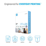 HP Papers | 8.5x11 Paper |Office 20 lb | 1 Ream - 500 Sheets | 92 Bright | Made in USA - FSC Certified | 112150R HP