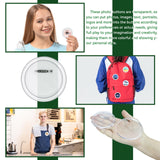 Wpxmer 40 Pack Acrylic Button Pin Badge 3 Inch Clear Plastic Craft Button with Pin Round Picture Photo Buttons Blank Pin Buttons for Crafts Supplies, School DIY Projects (40) Wpxmer