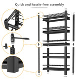 OS MOTOR 72" Storage Shelving Unit, Heavy Duty 5-Tier Adjustable Metal Rack, Standing Utility Shelves for Garage, Basement, Pantry, Kitchen, Warehouse, 3000 lbs Capacity, 72" H x 35" W x 16" D, Black OS MOTOR
