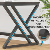 HSH Large Rustic Computer Desk, Industrial Extra Long Home Office Desk, Modern Pc Study Gaming Writing Table for Two Person, Workstation Executive Desk for Home Bedroom Living Room, Dark Gray, 70 Inch HSH