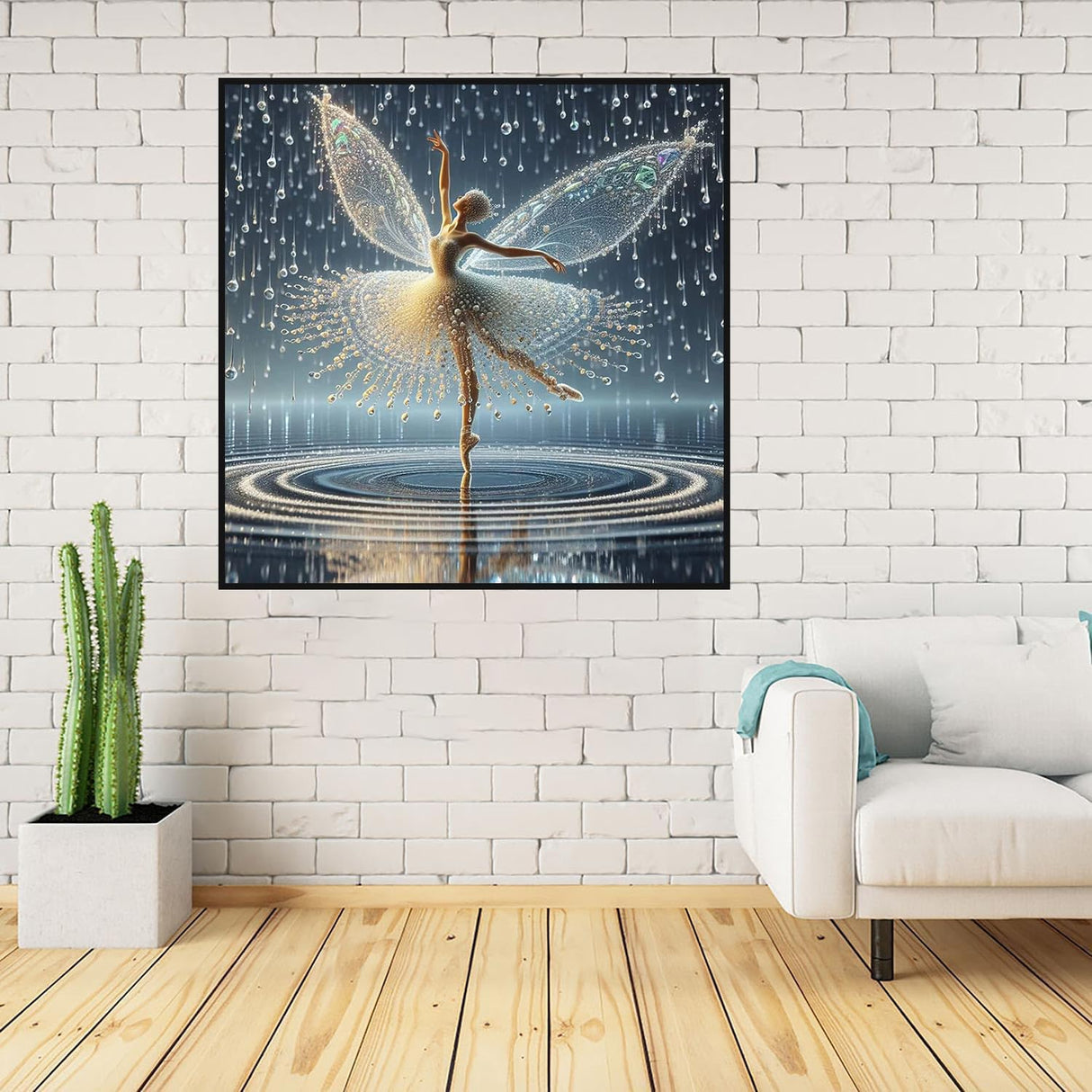 Lophomie Diamond Art Kits for Adults, 5D DIY Angel Wings Fairy Diamond Painting Kits for Adults Beginners, Diamond Dots Kits Gem Arts Crafts for Home Wall Decor 14x14 Inch Lophomie