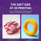 OVERTURE TPU Filament 1.75mm Flexible TPU Roll, 95A Soft 3D Printer Filament, 1kg Spool (2.2 lbs), Dimensional Accuracy +/- 0.02 mm (TPU Black) OVERTURE