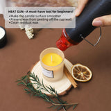 handysienda Candle Making Kit Supplies for Adults, DIY Soy Candle Make Set for Beginners, with Heat Gun, 900ml Pouring Pot Metal Pitcher, Thermometer, Candle Making Accessories handysienda