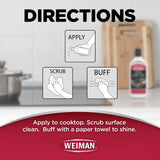Weiman Cooktop and Stove Top Cleaner Kit - Glass Cook Top Cleaner and Polish 10 oz. Scrubbing Pad, Cleaning Tool, Razor, Scraper Weiman