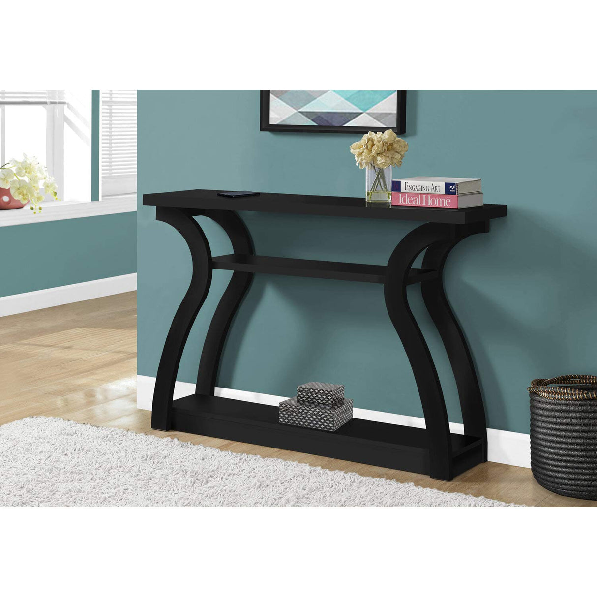 Monarch Specialties I CONSOLE TABLE, BLACK Monarch Specialties