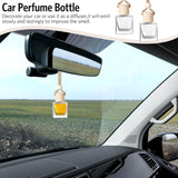 BBTO 100 Pcs Car Air Fresheners Diffuser with Wooden Cap Empty Aromatherapy Diffuser Clear Car Fragrance Holder Pendant Hanging Perfume Fresheners Bottles for Car Decor (Clear,Cube) BBTO
