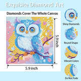 6 Pack 5D Diamond Painting Kits for Kids Beginners,Full Drill Cute Animals Diamond Art Kits,Diamond Art Arts and Crafts for Kids Ages 4-8-12,Home Wall Decor 6x6 Inch VividMeng