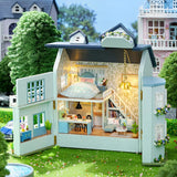 DIY Miniature Wooden Dollhouse Furniture Kit,Mini Handmade Doll House with LED,1:24 Scale Creative Woodcrafts Toys for Adult Friend Lover Birthday Gift (Homely House) Montidey