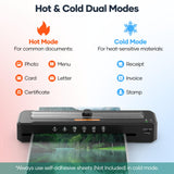 Assark Laminator Machine A3 with 50 Laminating Sheets, Laminator Thermal and Cold with Paper Trimmer Corner Rounder, High-Speed Jam-Free, Low-Noise 13-Inch Laminating Machine Assark