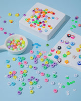 Taybonds DIY Bracelet Making Kit for Kids Age 6+, 1400+ Pcs Jewelry Making Ket with Polymer Clay Charms, Alphabet Beads, Pony, Pearl and Clay Beads, Unicorn Mermaid Panda Charms for Crafting Gifts Taybonds