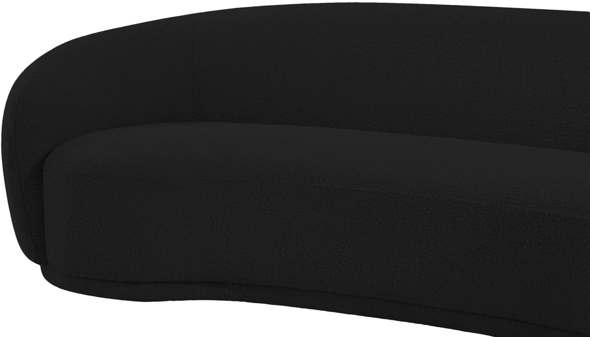 Meridian Furniture 693Black-S Hyde Collection Modern | Contemporary Boucle Fabric Upholstered Sofa, Black, 89.5" W x 38" D x 27.5" H Meridian Furniture