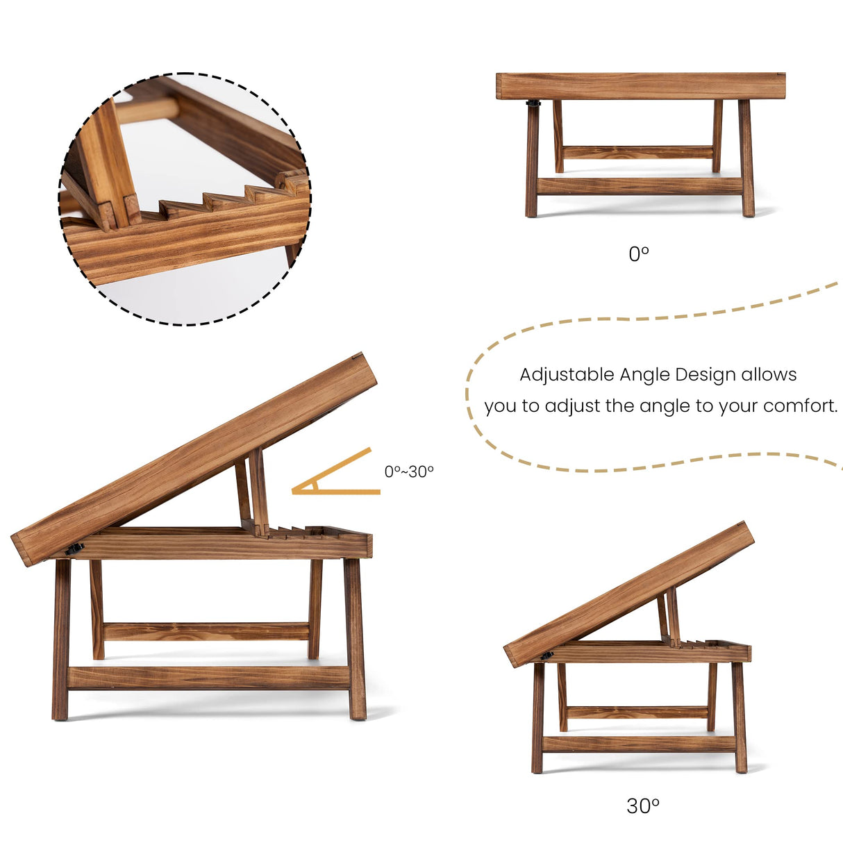 Tektalk Jigsaw Puzzle Table with LED Light, Jigsaw Puzzle Board with Folding Legs and Cover, Wooden Plateau with 5 Adjustable Angles, for Puzzle Storage, for Up to 1000 Pieces Tektalk