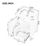 20" Bathroom Vanities with Ceramic Sink, Storage Rack Shelf and One Drawer, Solid Wood & MDF Board, Black Merax