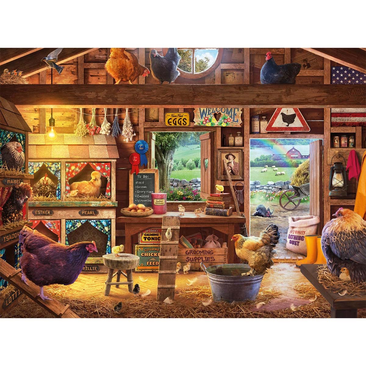 Buffalo Games - David Stevenson - Country Ladies - 1000 Piece Jigsaw Puzzle for Adults -Challenging Puzzle Perfect for Game Nights - Finished Size is 26.75 x 19.75 Buffalo Games
