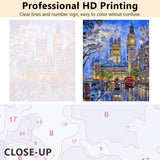 Adults Paint by Numbers Kit - TUMOVO Big Ben DIY Painting by Numbers by Number Kits, London Street Paint by Numbers for Adults Beginner Kids, 16” x 20” Arts Craft for Home Wall Decor(Frameless) TUMOVO