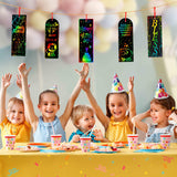 ZMLM Scratch Paper Art Bookmarks Kids: 36 Set Magic Rainbow DIY Art Craft Paper Bookmark Gift Tag Party Favor Goodie Bags Stuffers Pack Activity Bulk Making Kit for Boys Girls Birthday Game Classroom ZMLM