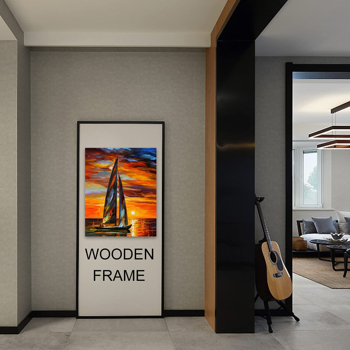 EVNEED DIY Canvas Stretcher Bars 16x20 Inch Canvas Frame - Easy to Assemble, Gallery Wrap Oil Frame Kits Canvas Wood Stretcher Bars for Oil Paintings, Prints, Paint EVNEED