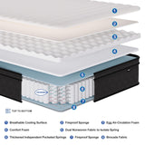 Hotkid,Twin Mattress,10 Inch High Density Foam Hybrid Mattresses in a Box with Individual Pocket Spring,Twin Size mattresses,Breathable Supportive and Pressure Relief,Guest and Kids Bedroom Hotkid