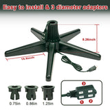 Rotating Christmas Tree Stand, 360 Degree Spinning Christmas Tree Stand for Up to a 7.5Ft, 70 Pound Artificial Christmas Tree,Adjustable Revolving Christmas tree stand for 3 trunk diameters,Dark Green Aierden