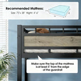 SogesGame Loft Bed with Stairs, Twin Loft Bed with Storage Drawers, Loft Bed for Kids and Teens, Space-Saving Heavy-Duty Bed Frame, No Box Spring Needed, Easy Assembly, Black SogesGame