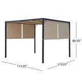 Christopher Knight Home Wendy Outdoor Steel Framed 10' Gazebo, Beige/Black Christopher Knight Home