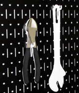 Wall Control Narrow Pegboard Rack 8in x 32in Black Metal Pegboard Runner Tool Board Wall Control