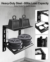 HZSIFU Heavy Duty Racking Kit Compatible with Milwaukee Packout, 80 lbs Load Capacity Shelf Wall Mount, 2-Shelf Shelves for Truck Trailer Garage Workshop HZSIFU