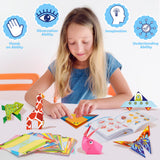 Aigybobo Origami Paper Set, 308PCS Kids Craft Paper Kit with Instructional Book for Girls Age 6,7,8,9,10,11,12, Art Projects Supplies for School Class Craft Lessons- Christmas Gifts for Boys&Girls Aigybobo