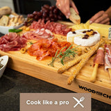 Large Wood Cutting Board from North American Maple - 20x16x1.5 inches - A Reversible Butcher Block that Comes with Juice Groove for Cutting Meat and WoodForChef