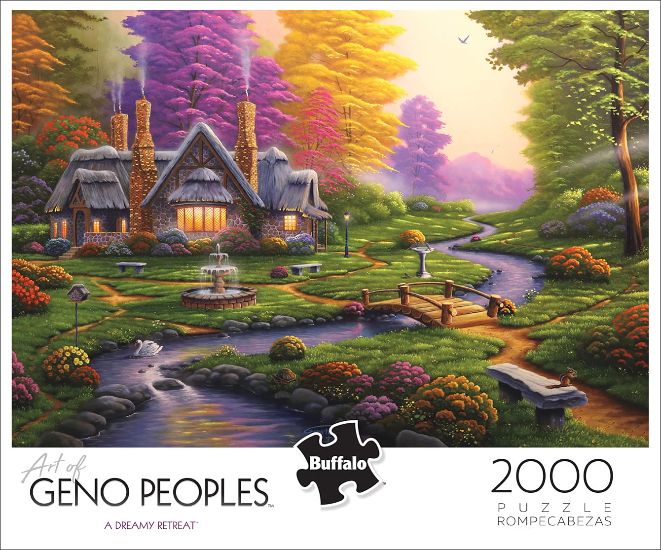 Buffalo Games - Geno Peoples - A Dreamy Retreat - 2000 Piece Jigsaw Puzzle for Adults Challenging Puzzle Perfect for Game Nights - 2000 Piece Finished Size is 38.50 x 26.50 - WoodArtSupply