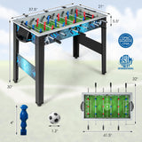 Goplus Foosball Table, Freestanding Soccer Table Game with 2 Footballs, Ergonomic Handle, 18 Realistic Players, Adults Youth Kids Foosball Games for Indoor, Game Room, Office, Party Goplus