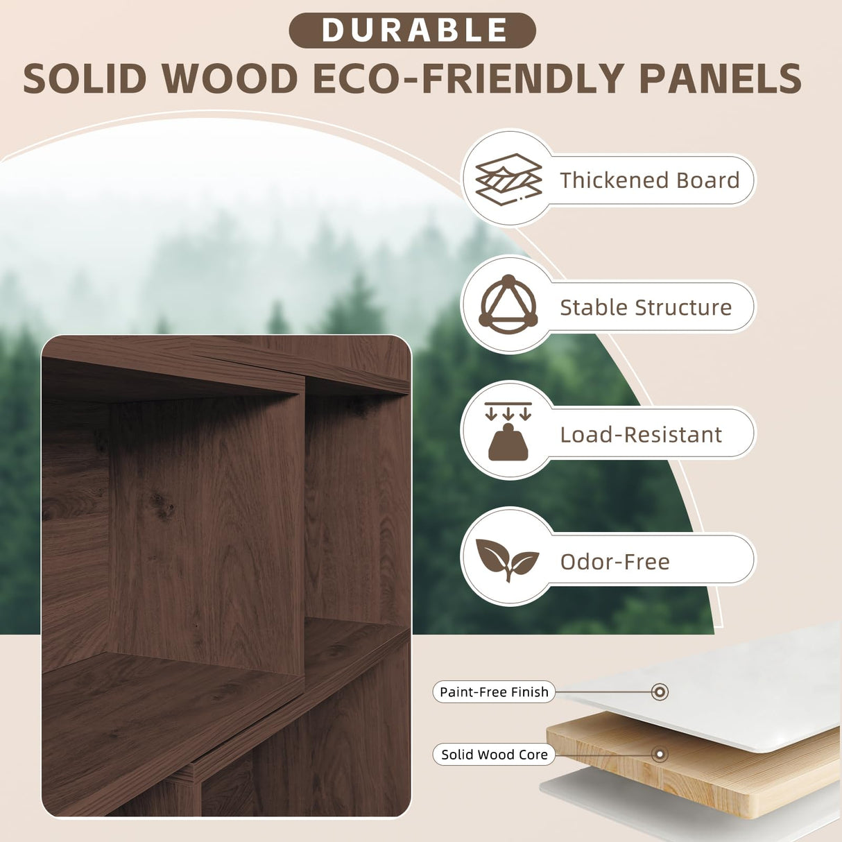 AKFJOSGE Expandable 3-in-1 Convertible Bookcase with Adjustable Width, Corner & Straight Shelf Design, 4-Tier Modern Storage Organizer, Space-Saving Wooden Bookshelf for Living Room, Bedroom AKFJOSGE