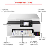 Canon Megatank GX1020 All-in-One Wireless Supertank [Megatank] Printer | Print, Copy and Scan| Mobile Printing |2.7" LCD Color Touchscreen | Auto Duplex Printing Canon