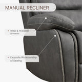 KISLOT Leather Recliner Chair Manual Sofa Rocker for Adults with Overstuffed Arm for Living Room Bedroom Home Theater Seating KISLOT