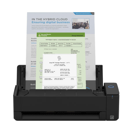ScanSnap iX1300 Compact Wireless or USB Double-Sided Color Document, Photo & Receipt Scanner with Auto Document Feeder and Manual Feeder for Mac or PC, Black ScanSnap