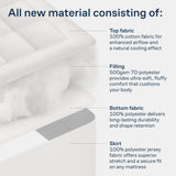 Cloud-Like Twin Mattress Topper - 100% Cotton Top Mattress Pad for Back Pain Relief - Breathable & Naturally Cooling for Hot Sleepers Niagara Sleep Solution