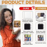 50 Pcs Sublimation Magnets Blank 3x3 Inch Personalized Fridge Refrigerator Magnet Blank DIY Sublimation Refrigerator Magnet Bulk Square Sublimation Magnets for Kitchen Decorative Fridge Magnets Blank ZhouBoat