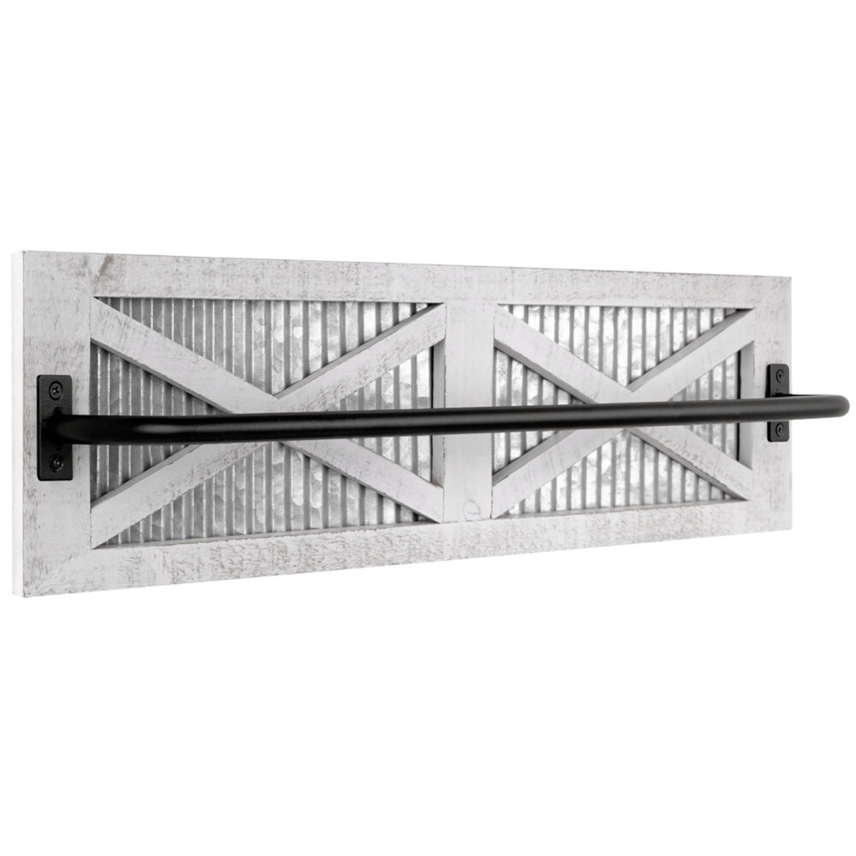 Autumn Alley Farmhouse Rustic Towel Rack Holder - Wood Towel Rack - Farmhouse Towel Holder for Rustic Bathroom and Farmhouse Kitchen Style Décor - 24" Wall Mounted, Rustic White Autumn Alley