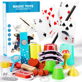 Novaluki Magic Kit for Kids - 74 Magic Tricks Performance with Manual and Videos, Magic Gift Set for 6+ Years Old Beginner Magicians, Perfect for Halloween Christmas Birthday Parties & Family Fun Novaluki