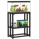 ZSLTLDU 20 Gallon Fish Tank Stand, 20 Gallon Aquarium Stand, 24.8" L x 13" W Reptile Tank Stand, Metal Adjustable Tank Stand for Home Office, 660LBS Capacity ZSLTLDU