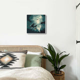 Ginfonr Framed Paint by Numbers Kit for Adults, Halloween Ghosts Acrylic Painting on Canvas, Cat Oil Painting for Beginner with Brushes, Adults Paint-by-Number for Home Wall Decor (8x8inch) Ginfonr