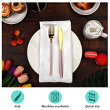 30 Pieces Satin Dinner Napkins 17 x 17 Inch Oversized Square Table Napkins Washable Soft Dinner Napkins for Wedding, Parties,Banquet,Restaurant Decoration (White) Pesonlook