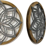 Colyltoy 3 Pieces Farmhouse Wall Decor, Rustic Wood Round Wall Art, Hanging Decoration for Living Room Bathroom Bedroom Home Indoor Outdoor Office,15.8inch Colyltoy