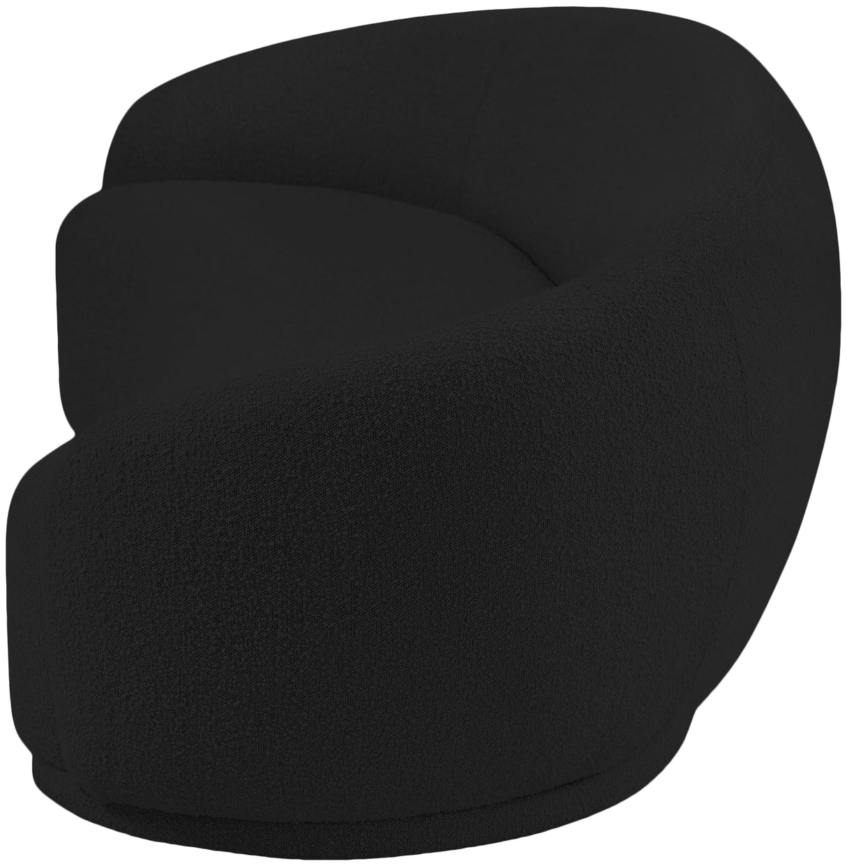 Meridian Furniture 693Black-S Hyde Collection Modern | Contemporary Boucle Fabric Upholstered Sofa, Black, 89.5" W x 38" D x 27.5" H Meridian Furniture