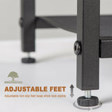 BWOORACKU Shoe Rack, 5-Tier Narrow Shoe Shelf with Dense Metal Mesh, Durable Industrial Freestanding Shoe Rack for Front Door Entrance, Hallway, Entryway, Living Room (29.92" H Rustic) BWOORACKU