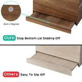 ALELION Tissue Box Cover Square - Acacia Wood Tissue Box Holder for Tabletop Night Stands Bathroom Office - Decorative Facial Cube Tissue Box Cover for Modern Farmhouse Decor ALELION