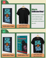 Lzerking Sublimation Htv for Dark Fabric 6 Pack 12" x 10" Matte Sublimation Vinyl for Cotton Shirts, Bags, Gifts, Easy Subli Heat Transfer Vinyl Compatible with Cricut, Siser Romeo Cutting Machines Lzerking