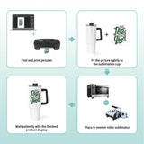 Icesip 40 oz Sublimation Tumblers 40 Pack with 5 Color Handle Lid and Straw Stainless Steel Double Wall Vacuum Insulated Travel Mug Cup Bulk Blank for DIY Gift Icesip