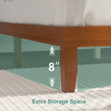 Twolike King Bed Frames,Wood Bed Frames,Wood Platforms Bed with Wooden Slats Support,Mattress Foundation,No Box Spring Needed,Easy Assembly,King,Pine Twolike